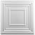 Art3d Decorative Drop Ceiling Tile 2x2 Pack of 12pcs, Glue up Ceiling Panel Square Relief in Matt White