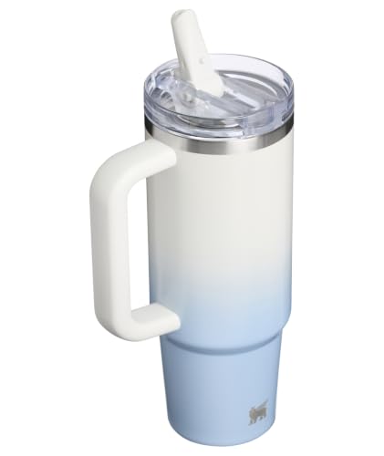Image of STANLEY Quencher ProTour Flip Straw Tumbler with Leakproof Lid 30 oz | Built-In Straw & Handle | Cupholder Compatible for Travel | Insulated Stainless Steel Cup | BPA-Free | Blue Dream Gradient