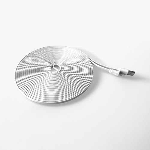 Cable de extensión de alimentación de 32 pies micro USB plano para carga y datos de cámaras 7