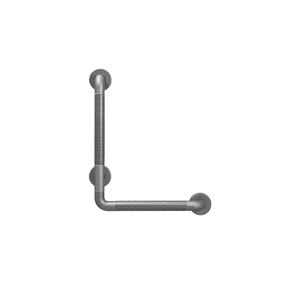 shower grab rail, Shower Safety Grab Bars Stainless Steel Bathroom Grab Bar with Plastic Plated Finish 90 Degree Toilet Hand Rail Bathtub Handle with Fluorescent Ring Load Capacity 300KG for Elderly D