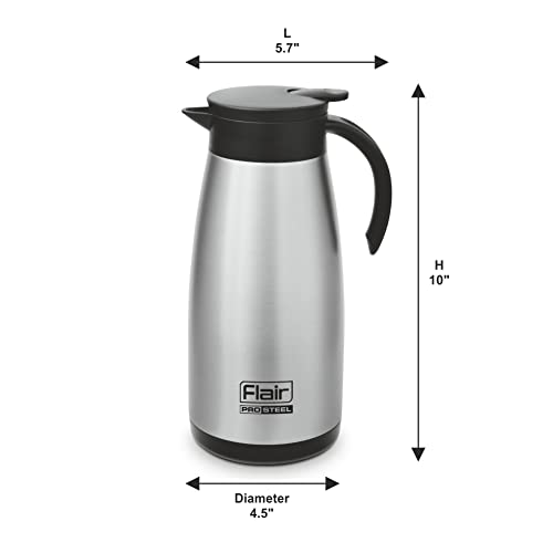 Image of Flair Cafe Vacuum Insulated Steel Kettle 1500 ML (Silver)