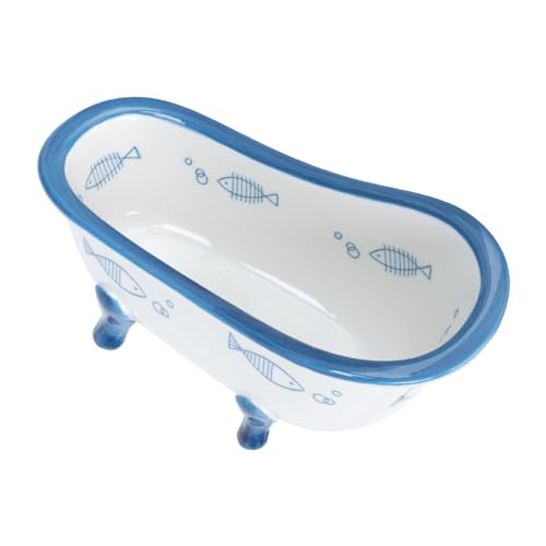 HIAKDOFT Cuenco de Cerámica con Diseño de Bañera Adorable Resistente y Fácil de Limpiar para Frutas Ensaladas y Postres Tazón Multifuncional para Servir el Hogar