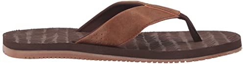 Flojos Men's Fiji Flip-Flop, Brown/Gum, 11 #TOP5