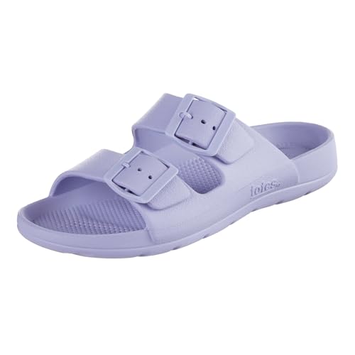 Image of totes Women's Everywear Lightweight Waterproof Adjustable Double Buckle Slide Sandal