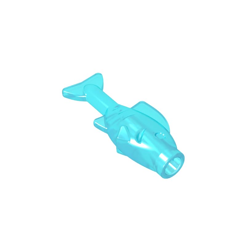 Gobricks Animals Small Fish 50PCS Compatible with Lego 64648 GDS-2120 Classic Bulk Toy MOC Color:Trans Light Blue โ image 1