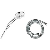 Hansgrohe Ensemble Douchette MyClub Vario 4 Jets Economie d'Eau avec Flexible de douche Isiflex 1,60m