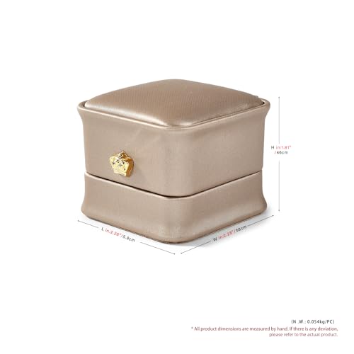 Leather Ring Gift Box Wedding Jewelry Gift Box Small Ring Case for Birthday, Proposal, Engagement,Wedding, Valentine's Day