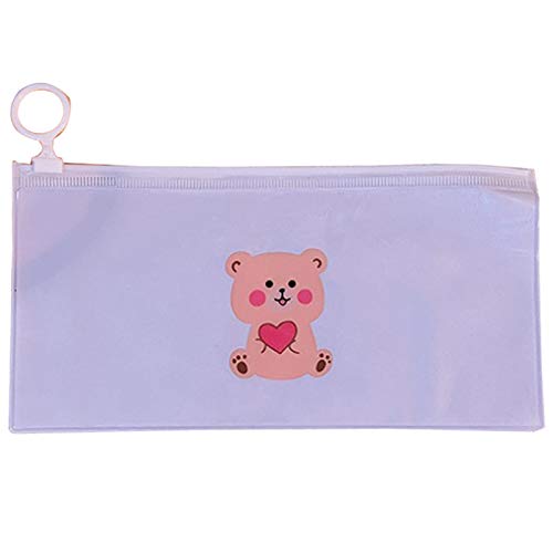 boxoon 2PCS Cartoon Pencil Case Simple Student Supplies Cute Waterproof Pencil Pouch Small Zipper Storage Bag