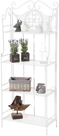 Estantería Anika en Estilo Rústico I Estantería de Pie Plegable con 4 Superficies de Almacenamiento en I Color:, Color:Blanco