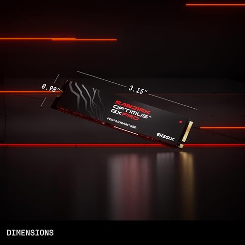 Image of Sandisk Optimus GX PRO 850X 1TB NVMe SSD, PCIe 4.0, M.2 2280