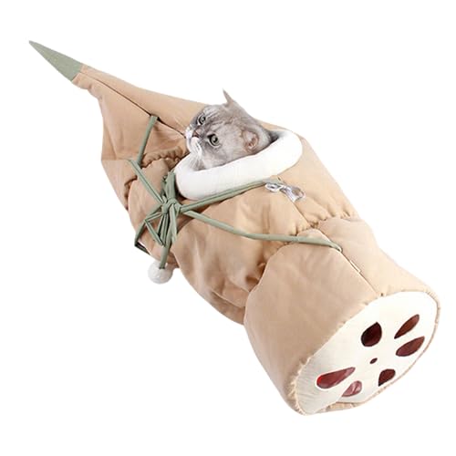 キャットトンネル | 折りたたみ式インタラクティブ玩具 | ボール付き遊び場トンネル | 猫、子猫、子犬、ウサギ用 クリスマス 屋外 屋内, 多目的な洞窟とチューブシステムの設計は、探索と遊びを促します