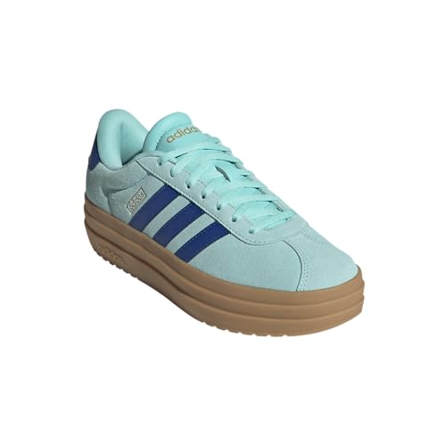 Image of adidas Womens Vl Court Bold Lace Up Sneakers Shoes Casual - Pink