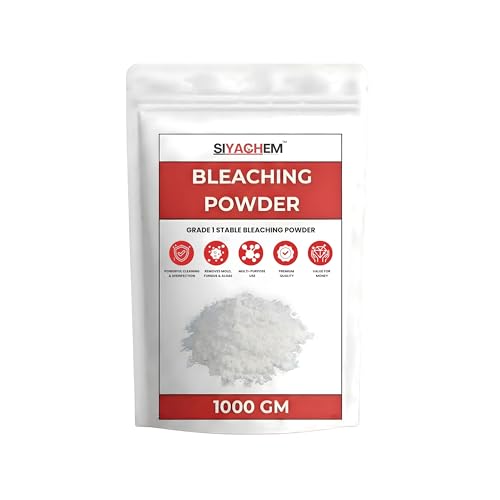 Image of Bleaching Powder 1 Kg for Bathroom & Outdoor Cleaning, Water Tank Disinfection, Algae Removal, Strong Bleach Powder for Cleaning Floors, Tiles, Drains & Surfaces
