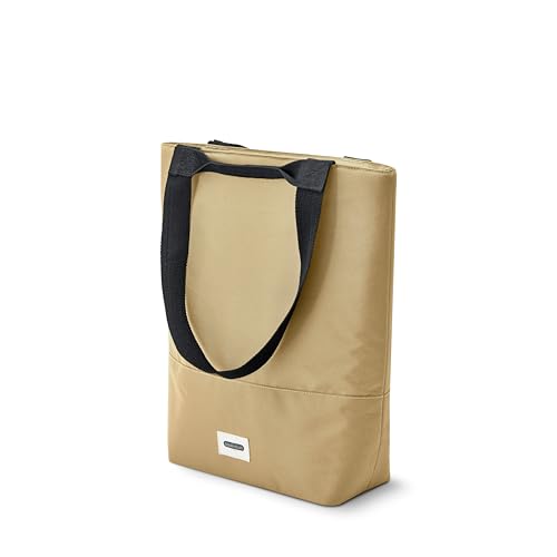 BLACK + BLUM Isolierte Einkaufstasche | 15 x 40 cm | Beige | Wasserabweisende auslaufsichere Kühltasche Einkauf | Kühltasche groß für Alltag & Einkauf | BPA-freier Kühlbeutel für unterwegs
