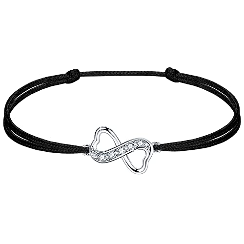 Infinity Armband Damen 925 Sterling Silber Unendlichkeit Armbänder Funkelnden Kubischen Zirkonia Schmuck Für Frauen mädchen Cover