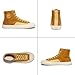 P.F. Flyers All-American Retro Gold High Top Sneakers for Men and Women, Vintage Canvas and Suede Hi-Top Athletic Shoe, Unisex