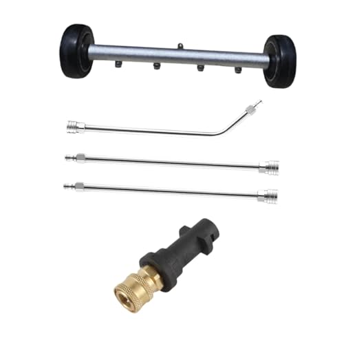 Sharplace Nettoyeur haute pression 4000 PSI avec buse à 4 trous et 3 rallonges pour le lavage du dessous de caisse, le nettoyage du châssis et le nettoyage des, Gris