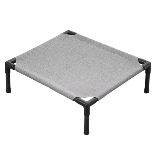 Hamac pour chat en lin gris lit surélevé lavable pour animaux - 2