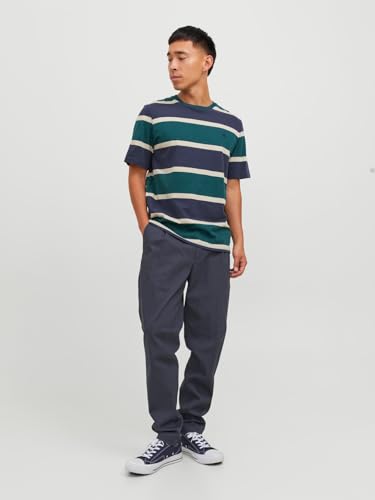 Image of Jack & Jones Men's Navy Mid Rise Regular Fit Pants