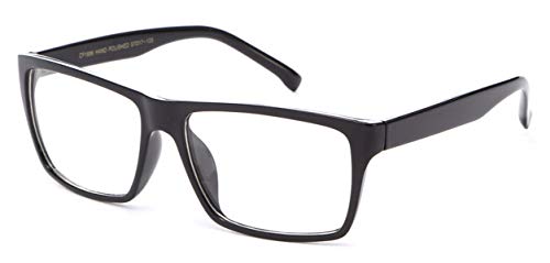 Image of Classic Unisex Squared Fashion Clear Lens Eye Glasses Frame Clear Lens Glasses Men Women