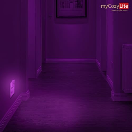 myCozyLite Pink Light Night Light Plug in, Home Decor, Dusk to Dawn Sensor, 2 Pack Nightlights Plug into Wall, Ambient Lighting for Kids Room, Bedroom, Bathroom, Kitchen, Baby Nursery