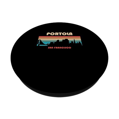 Portola San Francisco Californie Rétro Vintage PopSockets PopGrip Adhésif – vue 2