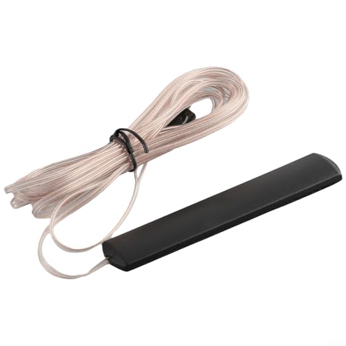 Antena FM para interiores con alambre de cobre puro y clip de cocodrilo para barra de radio telescópica para aumentar la recepción de señal en el hogar u oficina para un rango de frecuencia de 85 a