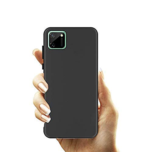Image of Mobile Back Cover Case for Realme C17 (Silicone Case|CameraProtection|Black SC1510)