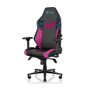 Secretlab Titan Evo Jinx Gaming Chair – Reclining & Heavy Duty Computer Chair with 4D Armrests – Magnetic Head Pillow & Lumbar Support – Big and Tall 395 lbs – Black/Pink – Leatherette