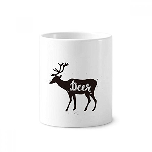 Gobelet céramique cerf noir et blanc - Tasse minimaliste 350ml pour sublimer votre lavabo