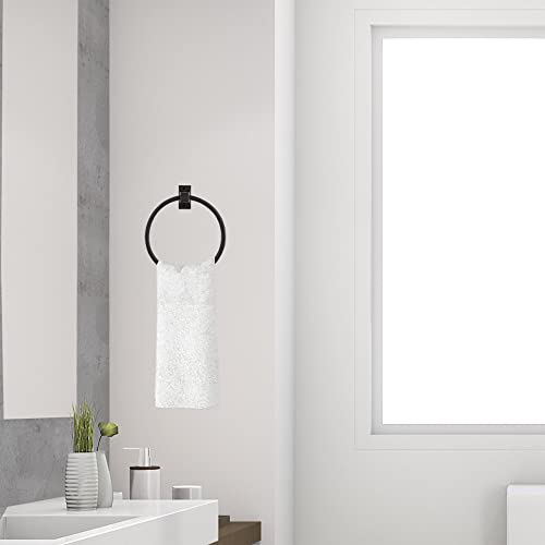 Image of Design House Millbridge Towel Ring in Matte Black