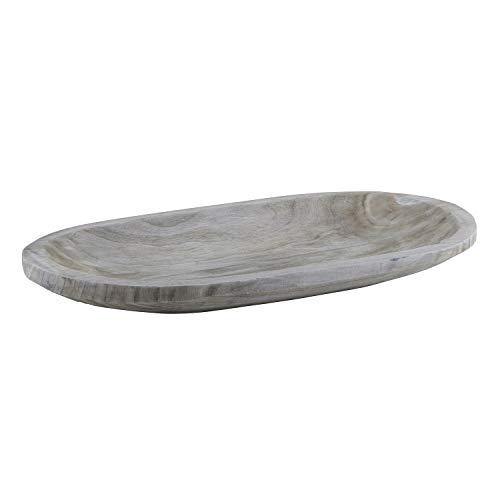 Santa Barbara Design Studio Table Sugar Paulownia Wood Serving Platter, Large, Grey