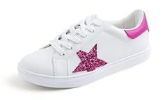 White Glitter Hot Fuchsia Star
