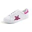 White Glitter Hot Fuchsia Star