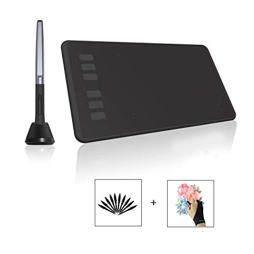 Huion H640P Graphics Tablets OSU Drawing Tablet with 6 Shortcut Keys, Battery-Free Stylus