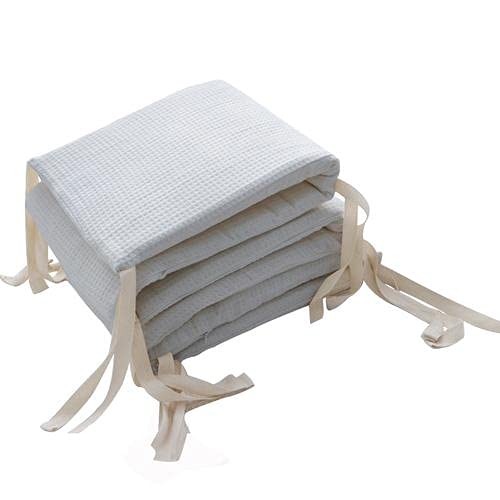 Baby Crib Liner Bumper Pads Breathable Mesh Baby Crib Liner Anti-Bump Baby Protector Pads for Safety Washable Padded Crib Liners Bed Bumpers for Baby Toddler Girl Boy (Gray) - Thumbnail 7