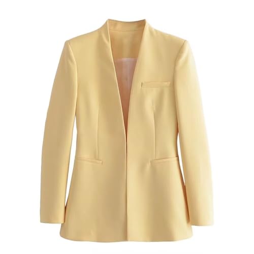 Blazer de costume haut de gamme à col ouvert et finitions tailleur raffinées