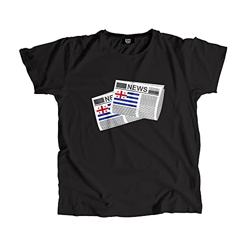 T-Shirt Ajarla Newspapers pour homme et femme en coton