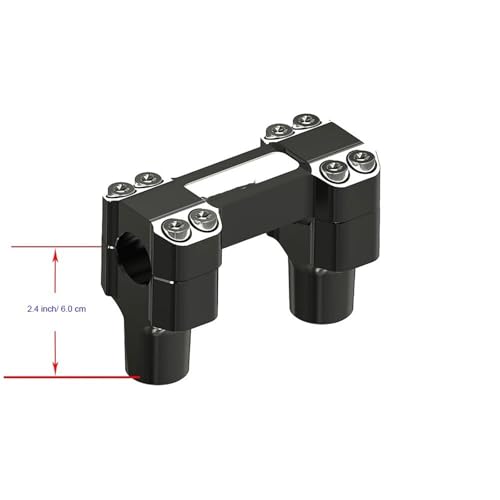 Rehausseurs guidon 2,4" noir CNC pour optimiser la position sur Softail