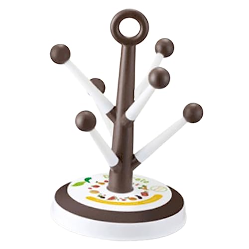 Gogogmee Removable Coffee Mug Tree Holder Rack with Draining Board Detachable Design for Easy Use Smooth Surface Prevents Scratches Coffee Cup Dryer for Use