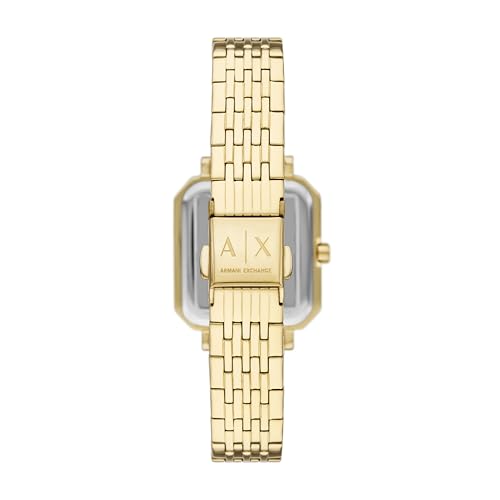 Image of Armani Exchange A|X Women's Watch, Square Three-Hand Stainless Steel Watch for Women