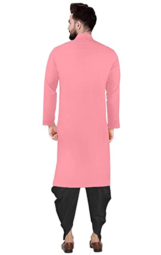 Image of Trustous Mens Cross Kurta Dhoti Set In Cotton