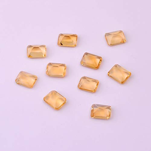 Citrine naturelle 5x3mm octogone pierre semi-précieuse en vrac pour bijoux - 4