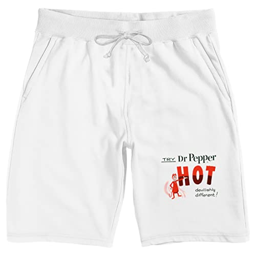 Dr Pepper Men's White Sleep Pajama Shorts