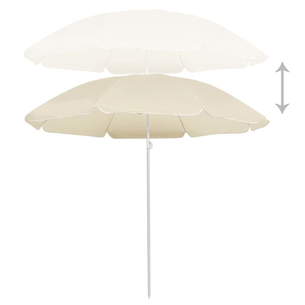 Outdoor Living Parasol ogrodowy ze stalowym słupkiem, piasek, 180 cm Dom i ogród