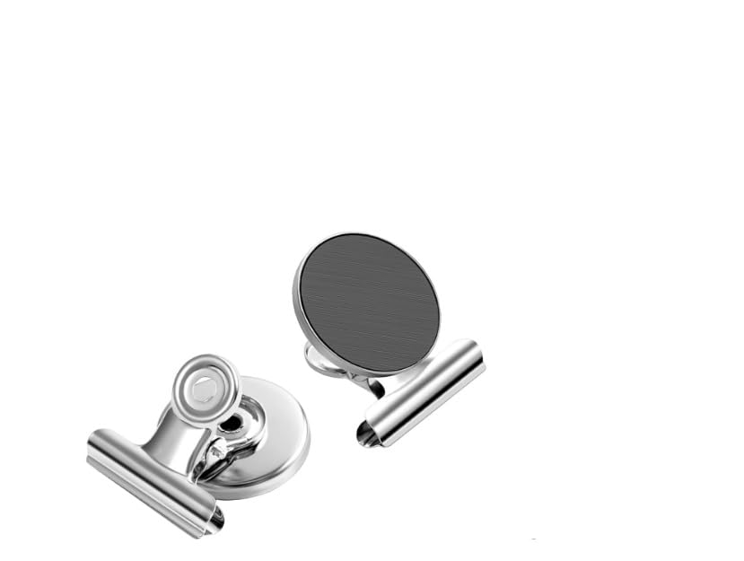 Magnetic Bulldog Clips, Anti-Scratch Stainless Steel, Strong Fridge Magnets for Whiteboard, Refrigerator, Locker, Office and Home Chrome Finish. Pack Size - Various (4)