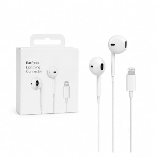 Image of Wired Lightning Connector Earphones with Microphone, White