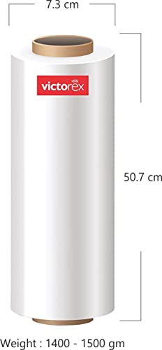 Victorex Packing Material, 20 Inch (500 mm), 200 Meters length Large wrap Roll for Packing and multipurpose use. 1.5 KG in weight Per Unit, (Pack of 2)