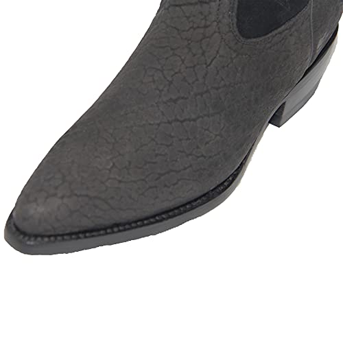 Western Shops Men’s Genuine Leather J Toe Bull Neck Print Western Cowboy Boot2