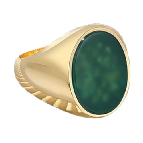 Anillo de sello para hombre con piedras preciosas de ónix verde natural, anillo hecho a mano de oro sobre plata de ley 925, regalos de propuesta de promesa de declaración para papá, esposo